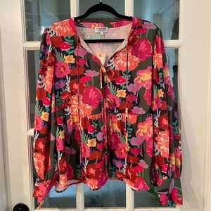 Crosby by Mollie Burch Renny Top in Floral Forest